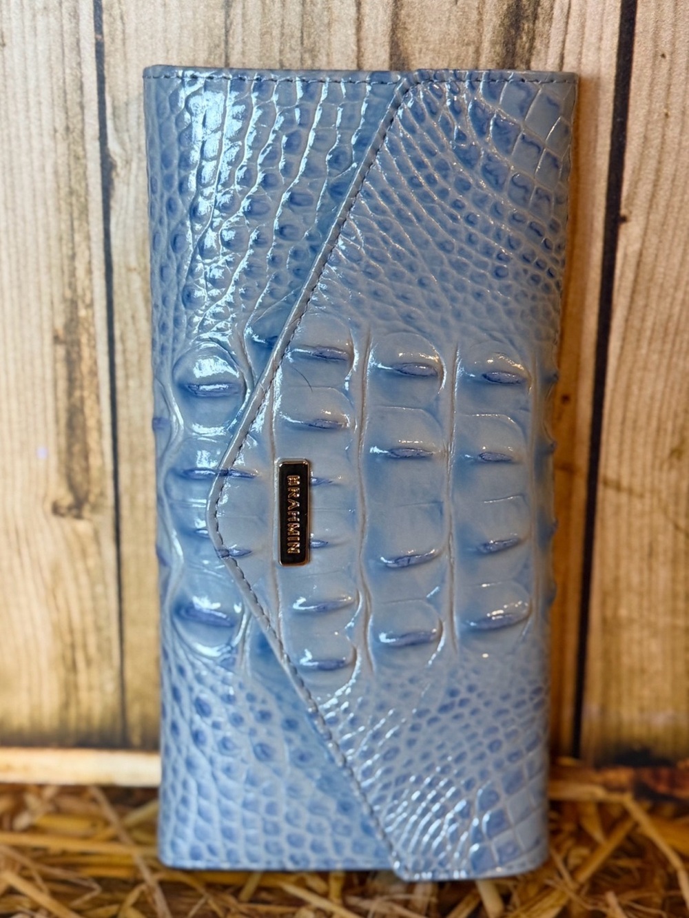 Brahmin Veronica Wallet in Heavenly Blue NWT HTF PRICE FIRM